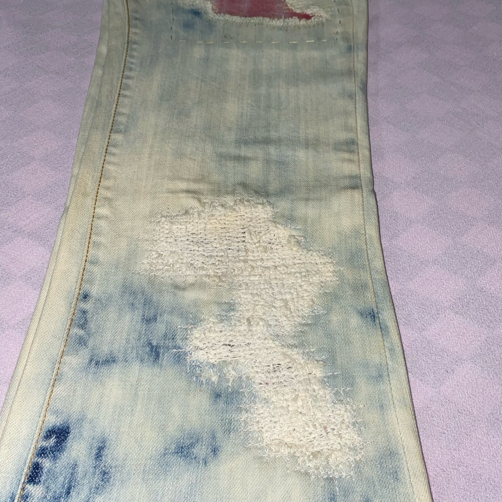 7 for all Mankind Ripped Jeans Ripped Patch Look - Picture 3 of 9